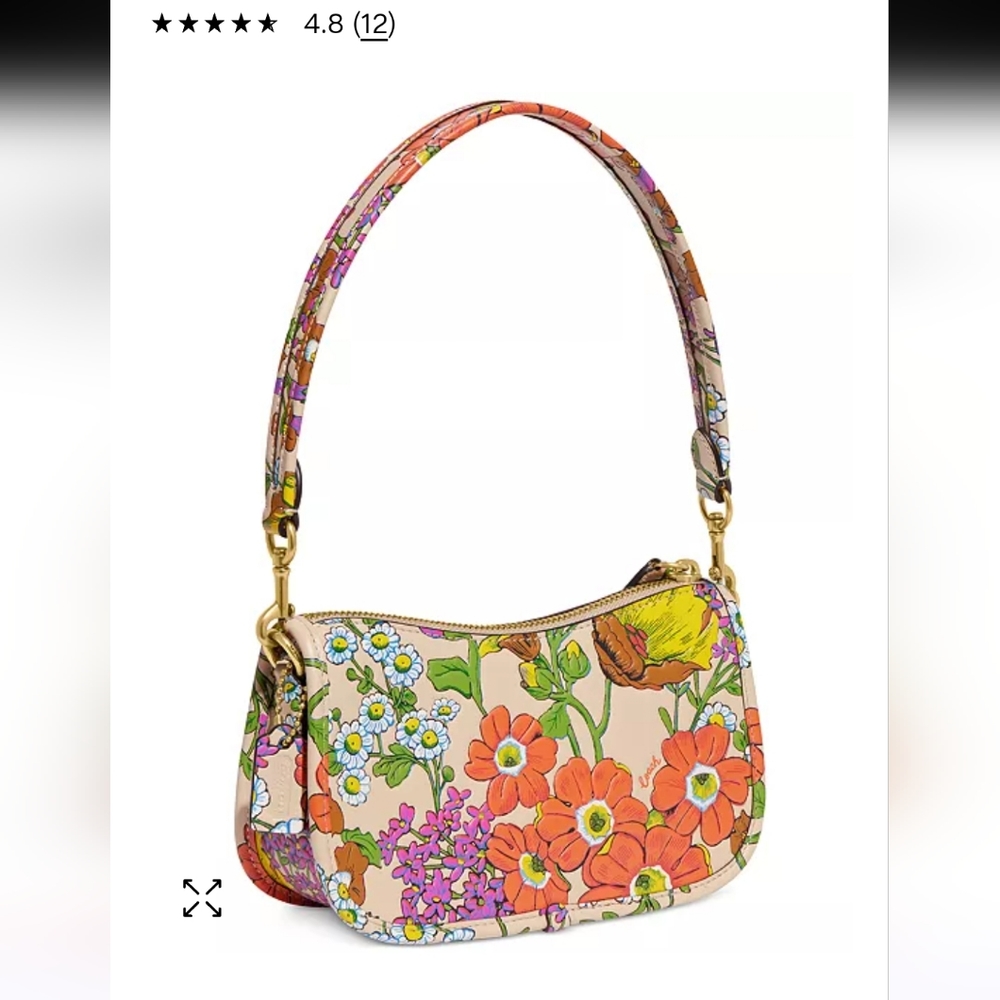 The Coach Originals Floral Printed Leather Small Swinger 20 Like New